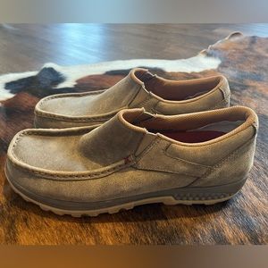 Twisted X Men's Bomber Brown CellStretch Slip-On Driving Moc Casual Shoe